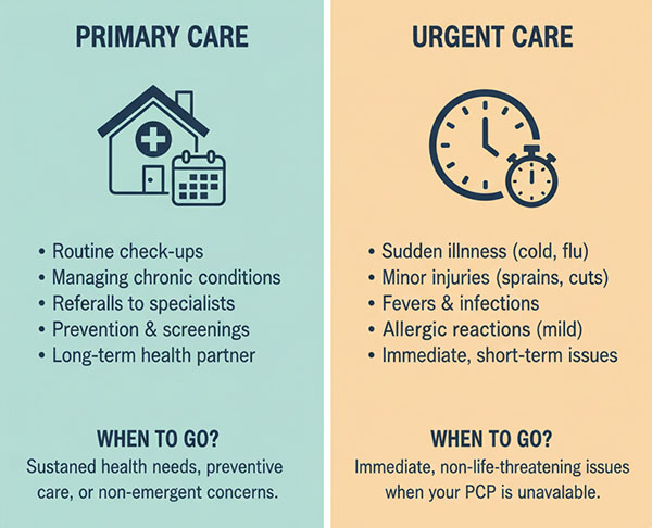 Primary Care vs. Urgent Care